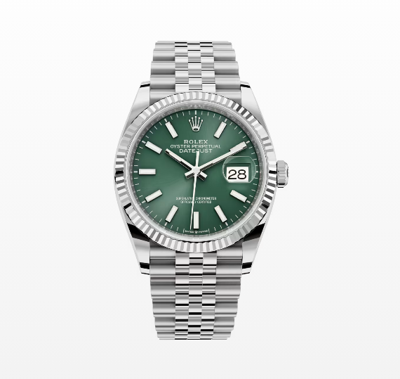 Log Type 36 oyster, 36mm, white gold and oyster steel Replica Wacthes