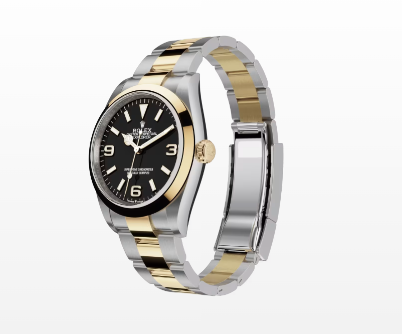 Rolex Oyster Perpetual Explorer 36, Oyster, 36mm, Yellow Rolesor (Yellow Gold and Oystersteel) Reissue Watch 1242730