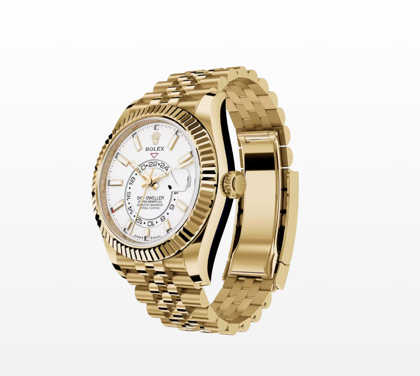 Rolex Sky-Dweller Oyster, 42mm, Oyster, 42mm, Yellow Gold Reissue Watch 366938