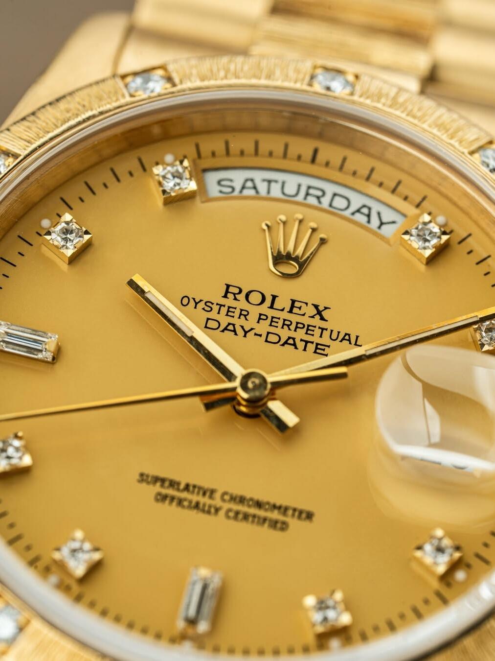 Rolex Day-Date Diamond-encrusted yellow banana