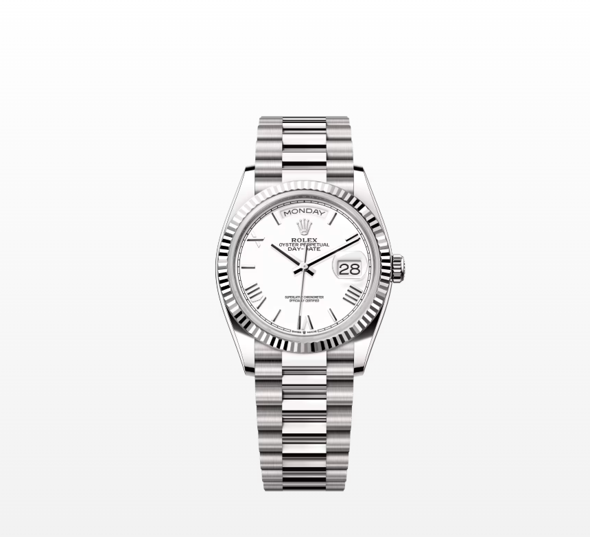 Rolex Day-Date 36 Oyster, 36mm, White Gold Reissue Watch 128239