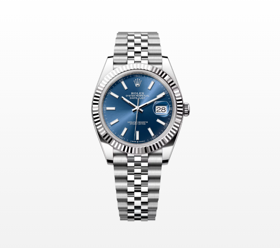 Rolex Datejust 41 Oyster type 41Oyster Perpetual, 41mm, white gold and Oystersteel replica watchModel 126334