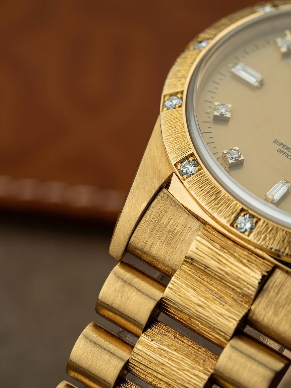 Rolex Day-Date Diamond-encrusted yellow banana