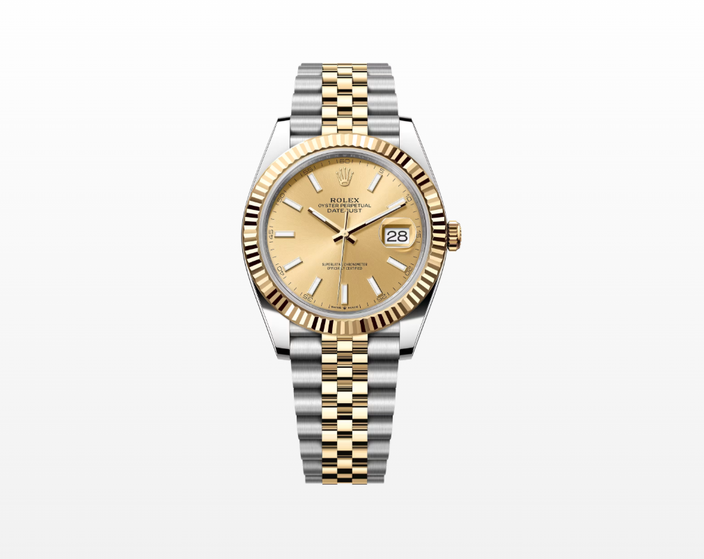 Rolex Datejust 41Oyster, 41mm, gold and oyster steelModel 126333