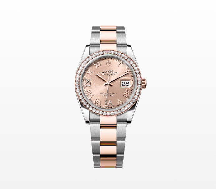 Rolex Datejust 36 Oyster, 36mm, Diamonds, Everose Gold and Oystersteel 126581RBR