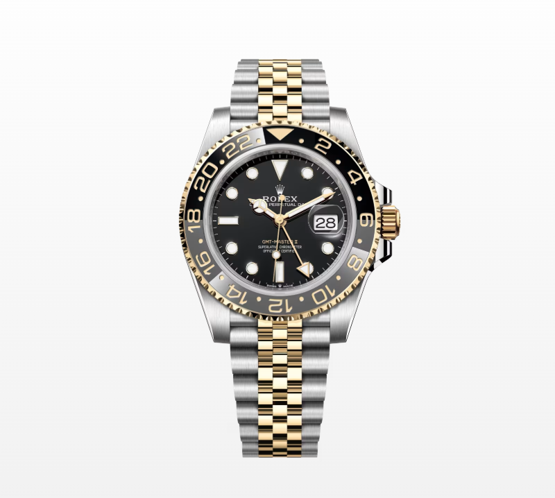Rolex GMT-Master II, Oyster, 40mm, Yellow Rolesor (Yellow Gold and Oystersteel) Reissue Watch 126713GRNE