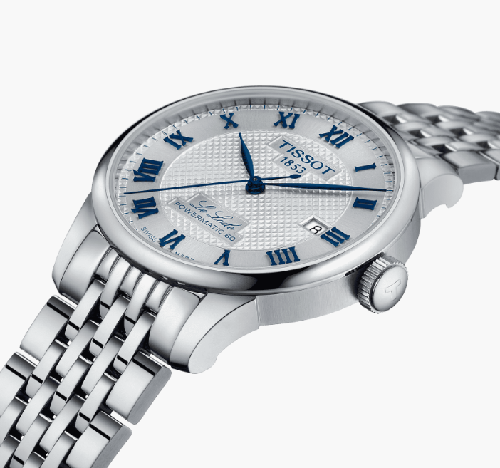 Tissot Le Locle Collection Stainless Steel Bracelet Automatic Men's Watch with 80 Movement, 20th Anniversary Edition, Replica Watch