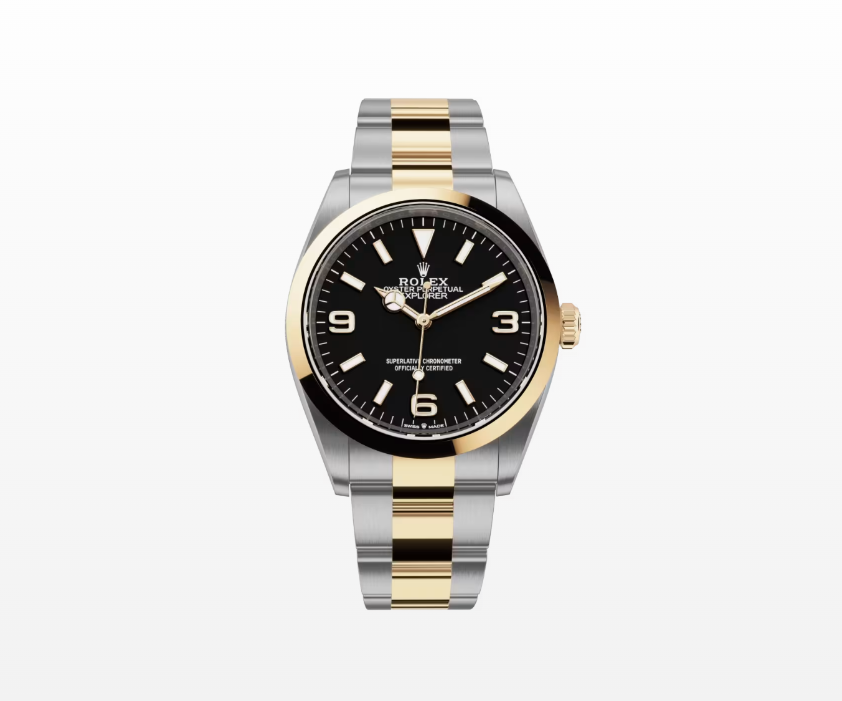 Rolex Oyster Perpetual Explorer 36, Oyster, 36mm, Yellow Rolesor (Yellow Gold and Oystersteel) Reissue Watch 1242730