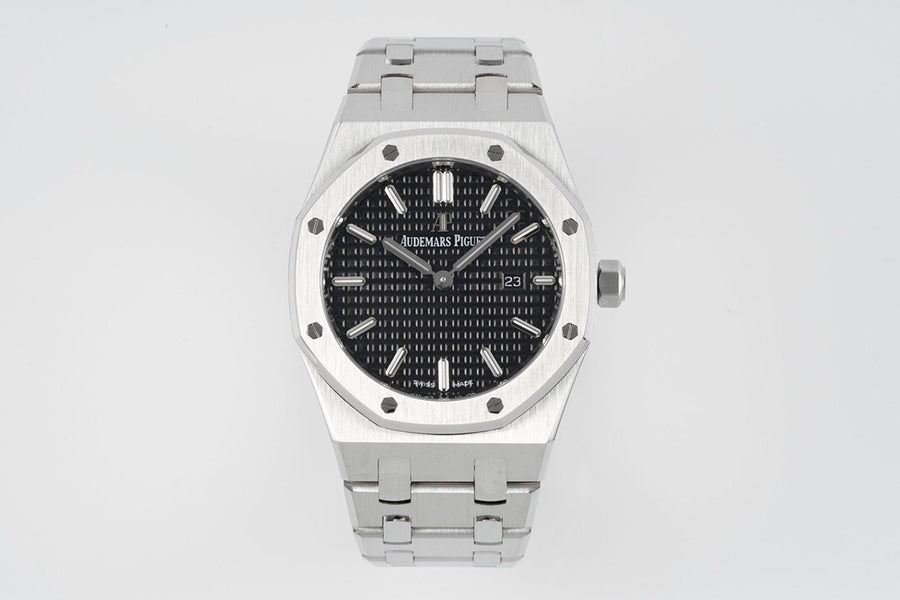 Audemars Piguet Royal Oak Black Dial Silver-Tone Bracelet Watch