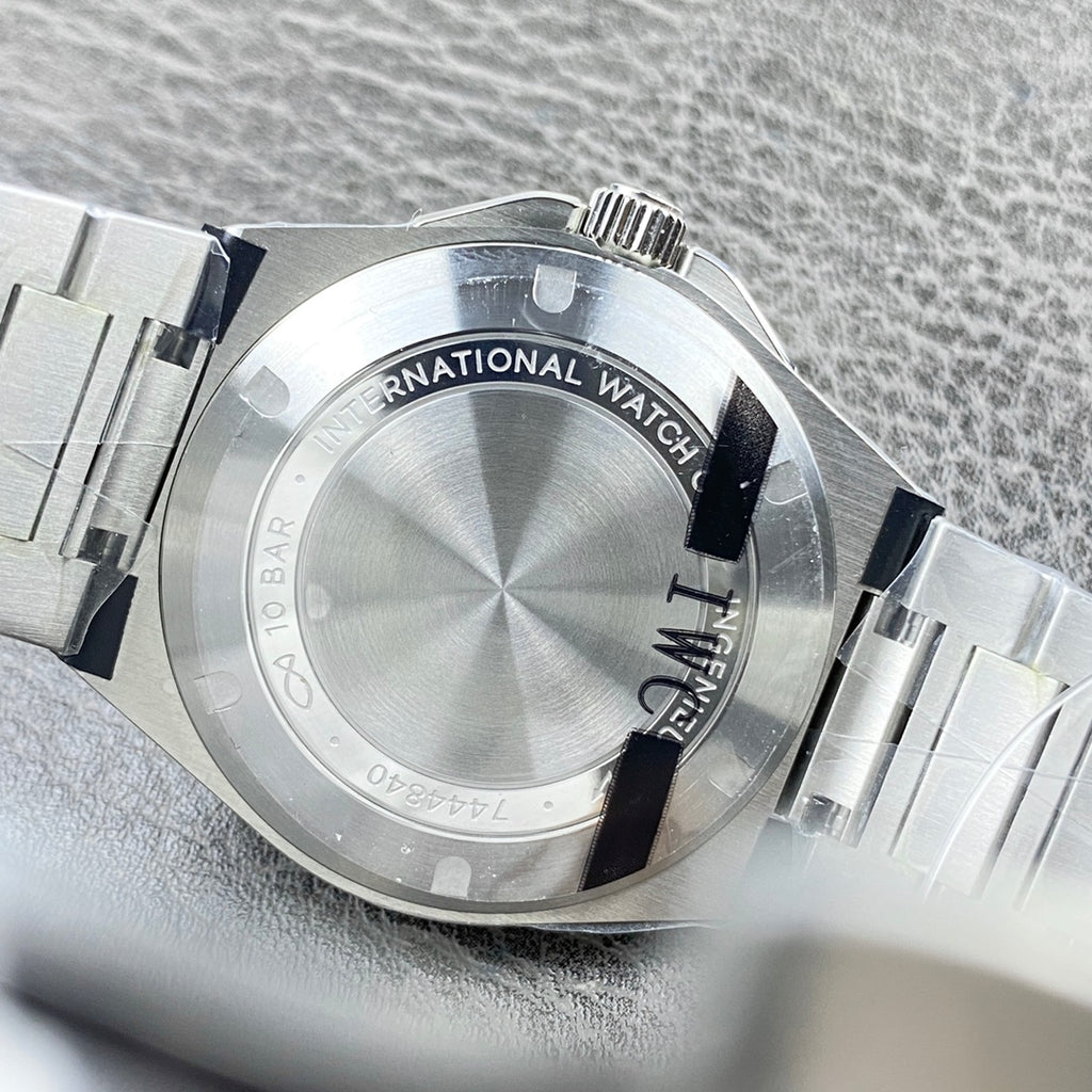 IWC Ingenieur Blue Dial Bracelet Watch - back