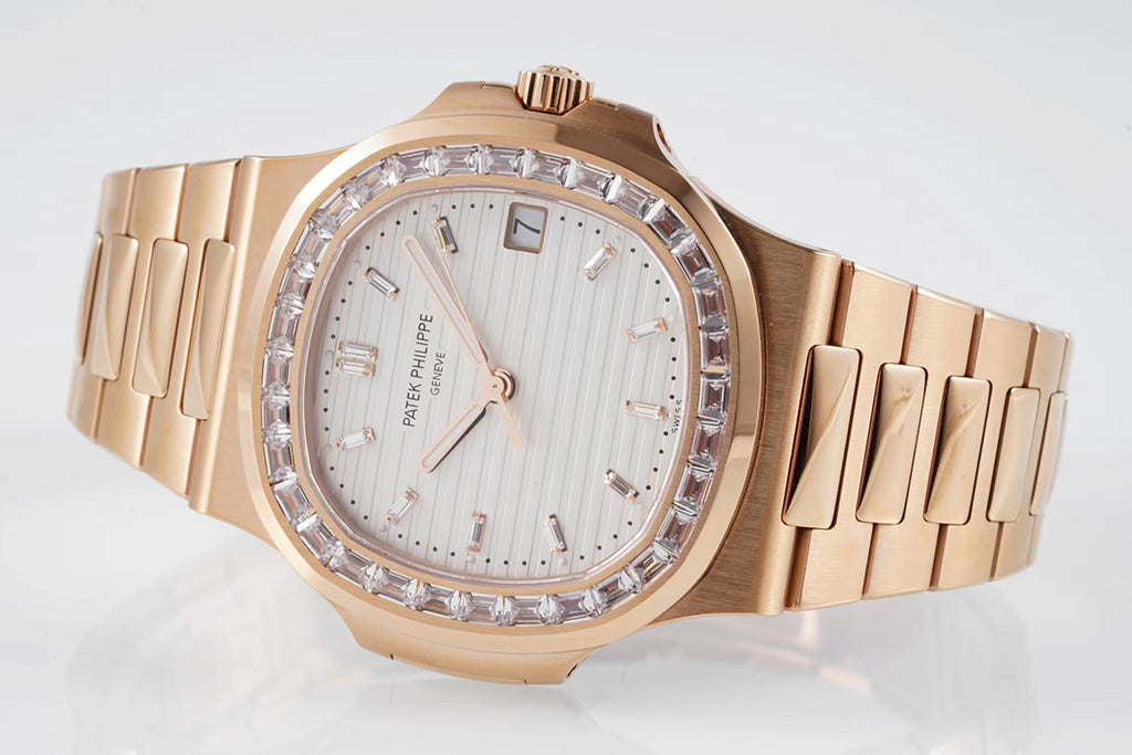 Patek Philippe Nautilus Watch 002 Rose Gold White Dial - product view 2