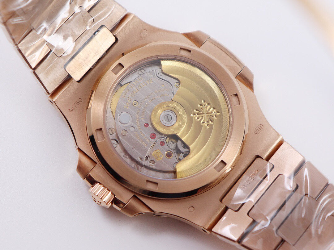 Patek Philippe Nautilus Watch 002 Rose Gold White Dial - product view 4