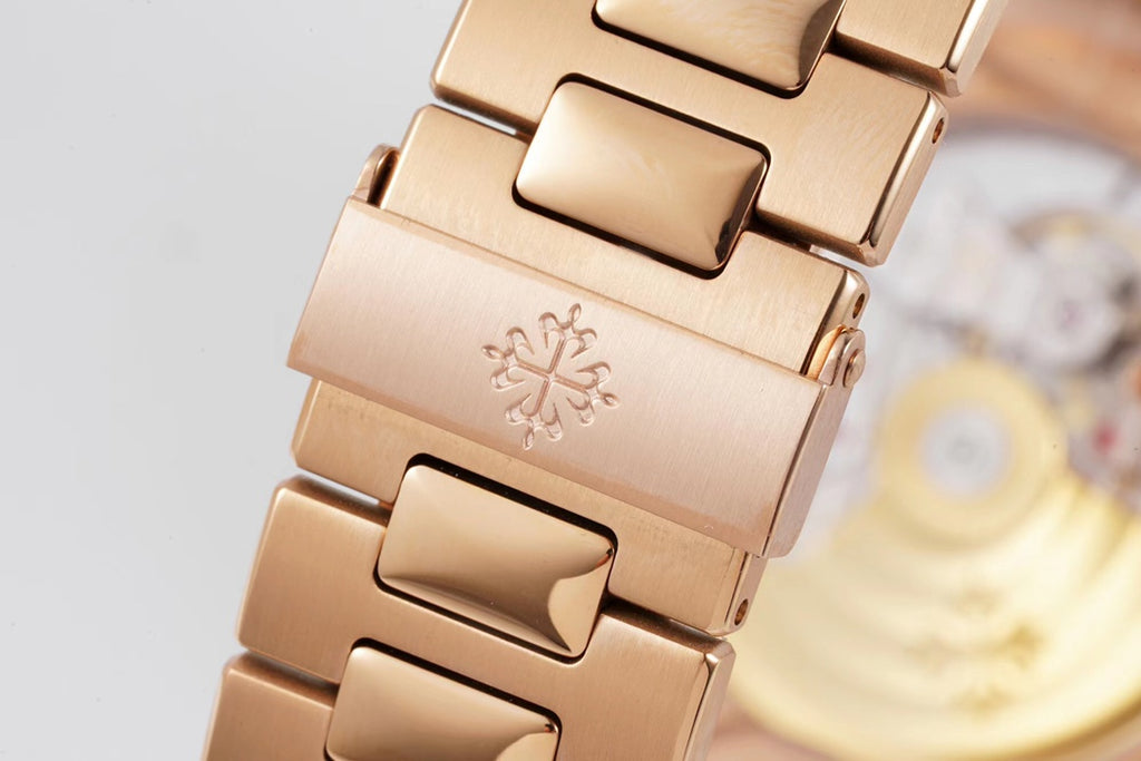 Patek Philippe Nautilus Watch 002 Rose Gold White Dial - product view 5