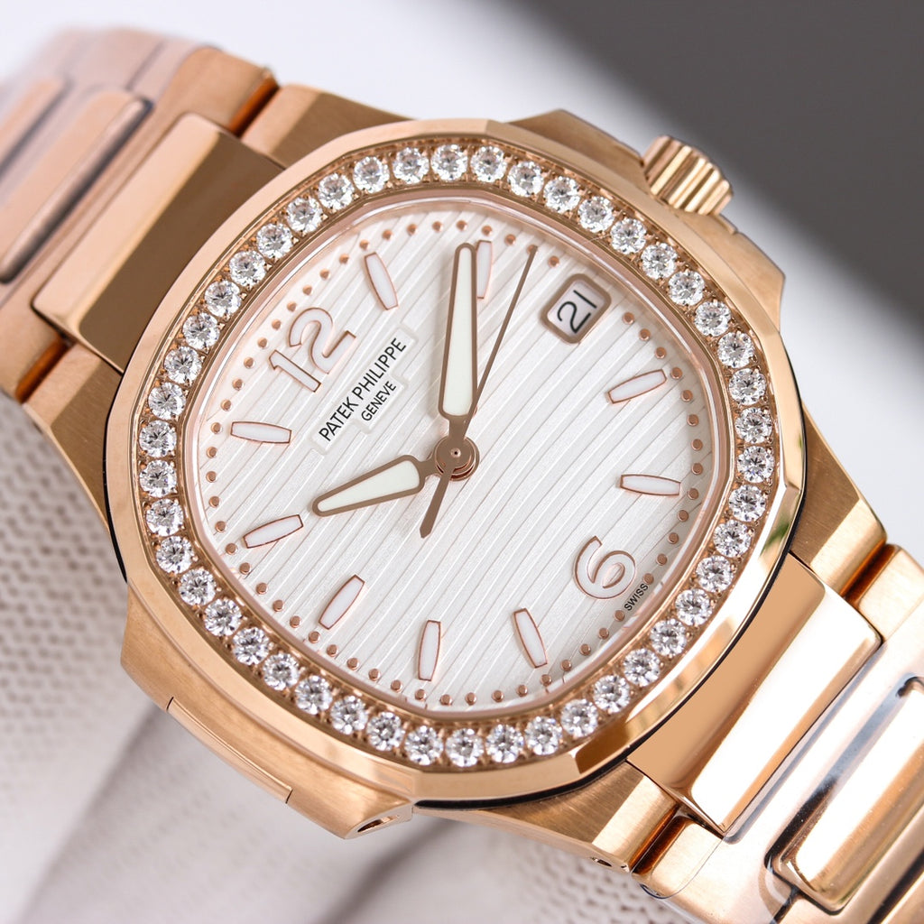 Patek Philippe Nautilus Watch 007 Rose Gold Gold Diamond - product view 4