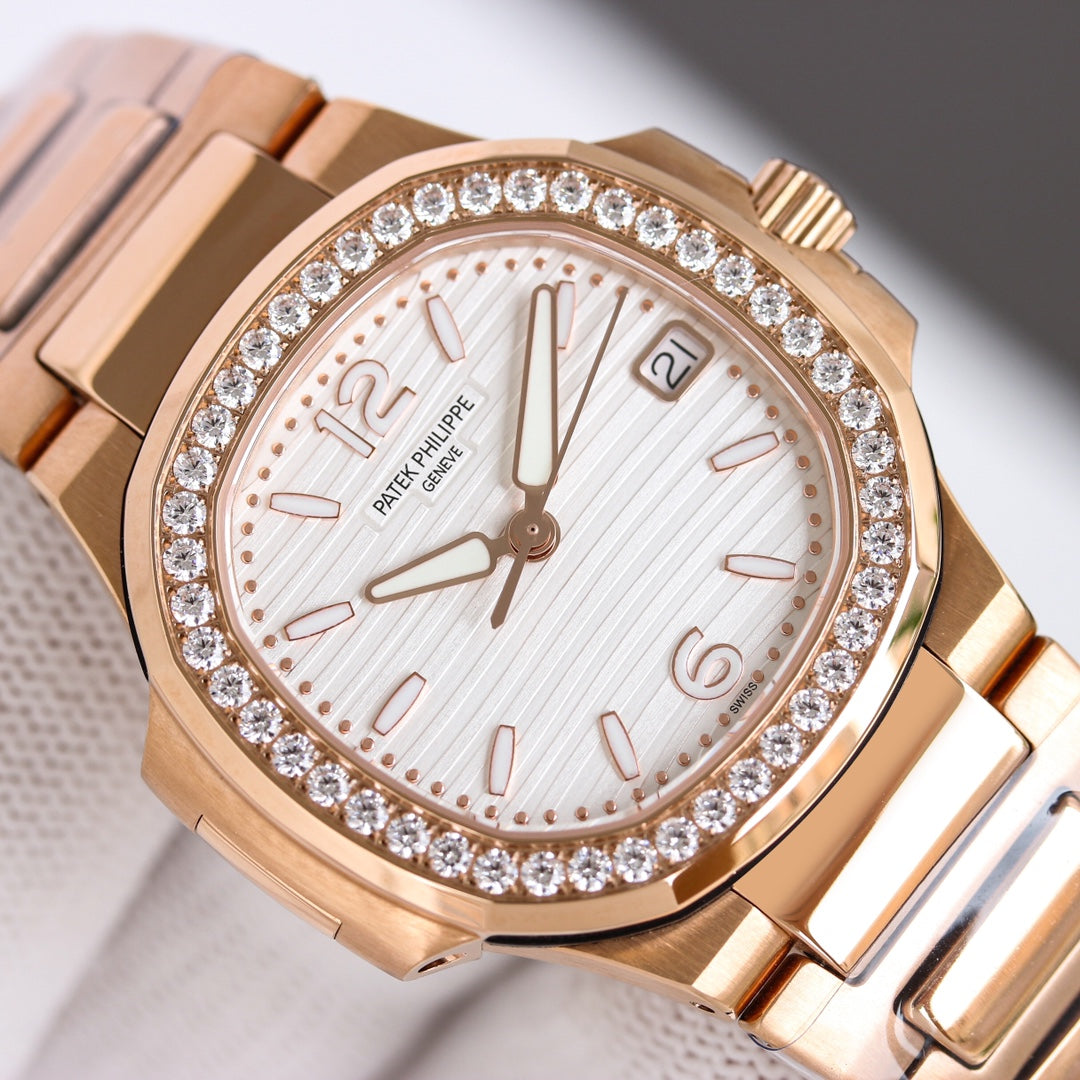 Patek Philippe Nautilus Watch 007 Rose Gold Gold Diamond - product view 4