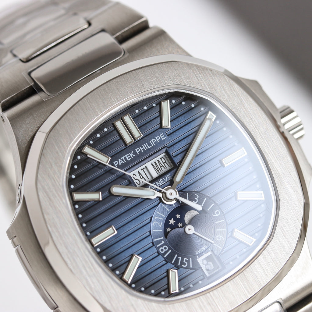 Patek Philippe Nautilus Watch 008 Steel Blue Dial - product view 2