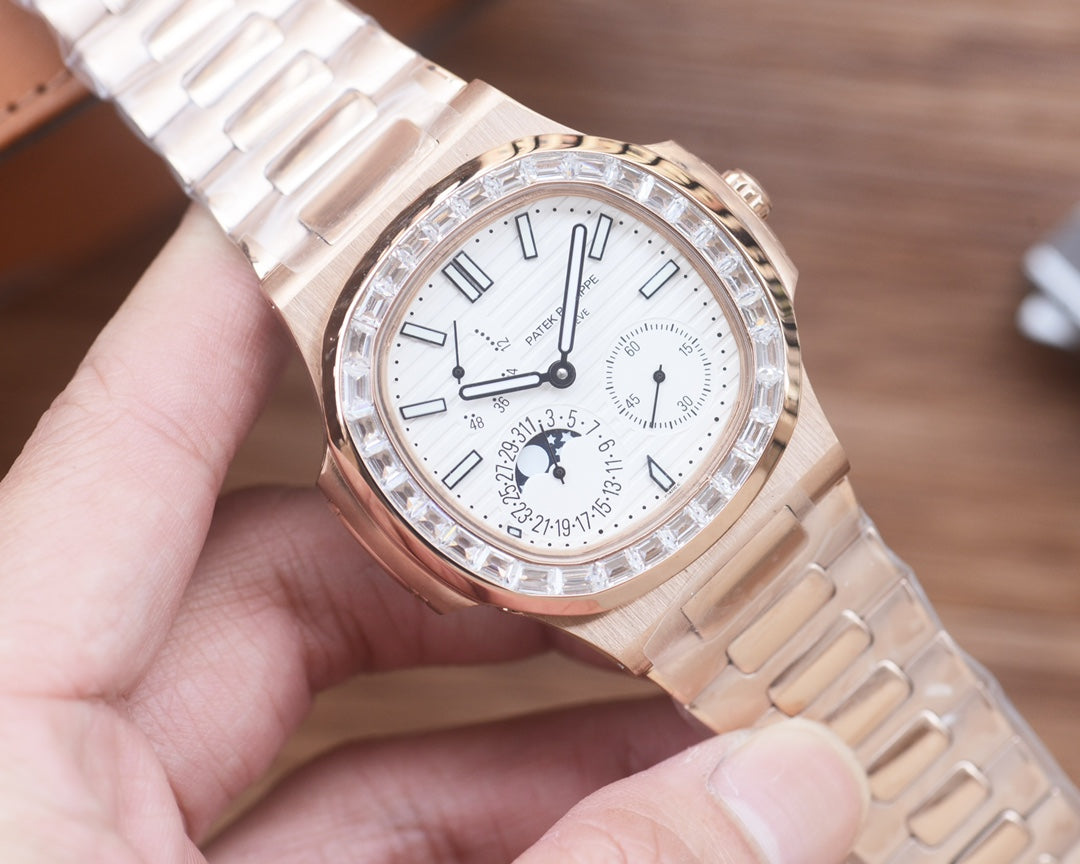 Patek Philippe Nautilus Watch 009 Rose Gold White Dial - product view 2