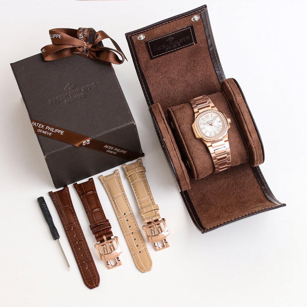 Patek Philippe Nautilus Watch 006 Rose Gold White Diamond - product view 4