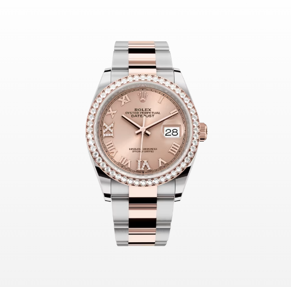 Rolex Datejust 36 Oyster, 36mm, Diamonds, Everose Gold and Oystersteel 126581RBR