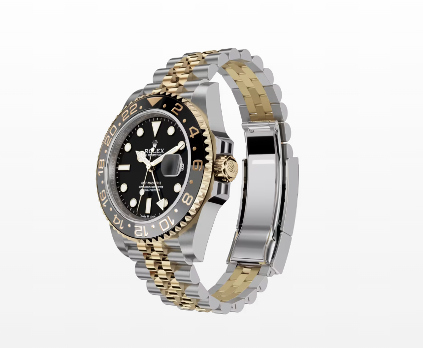 Rolex GMT-Master II, Oyster, 40mm, Yellow Rolesor (Yellow Gold and Oystersteel) Reissue Watch 126713GRNE