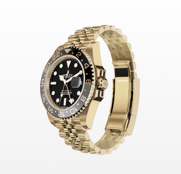 Rolex GMT-Master II, Oyster, 40mm, Yellow Gold Reissue Watch 126718GRNR