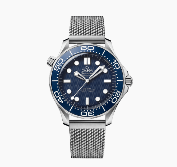 Omega Seamaster 300M Blue Dial Mesh Bracelet Watch